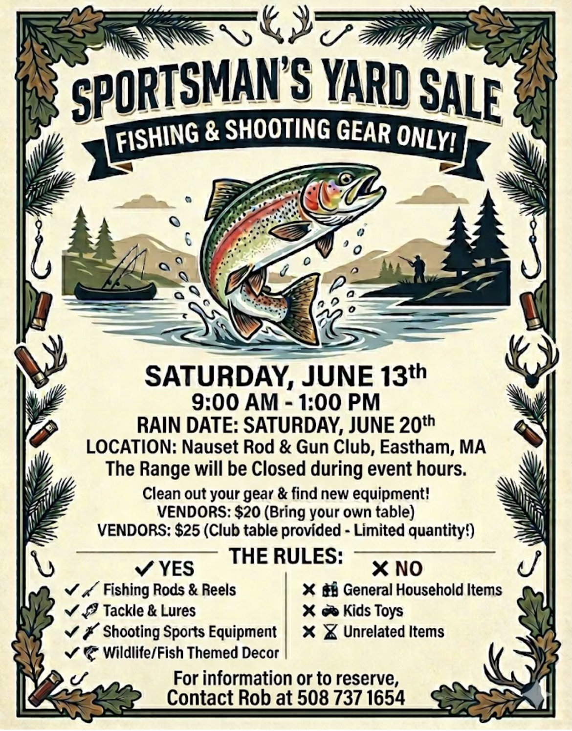 Sportsman’s Yard Sale — Saturday, June 13th