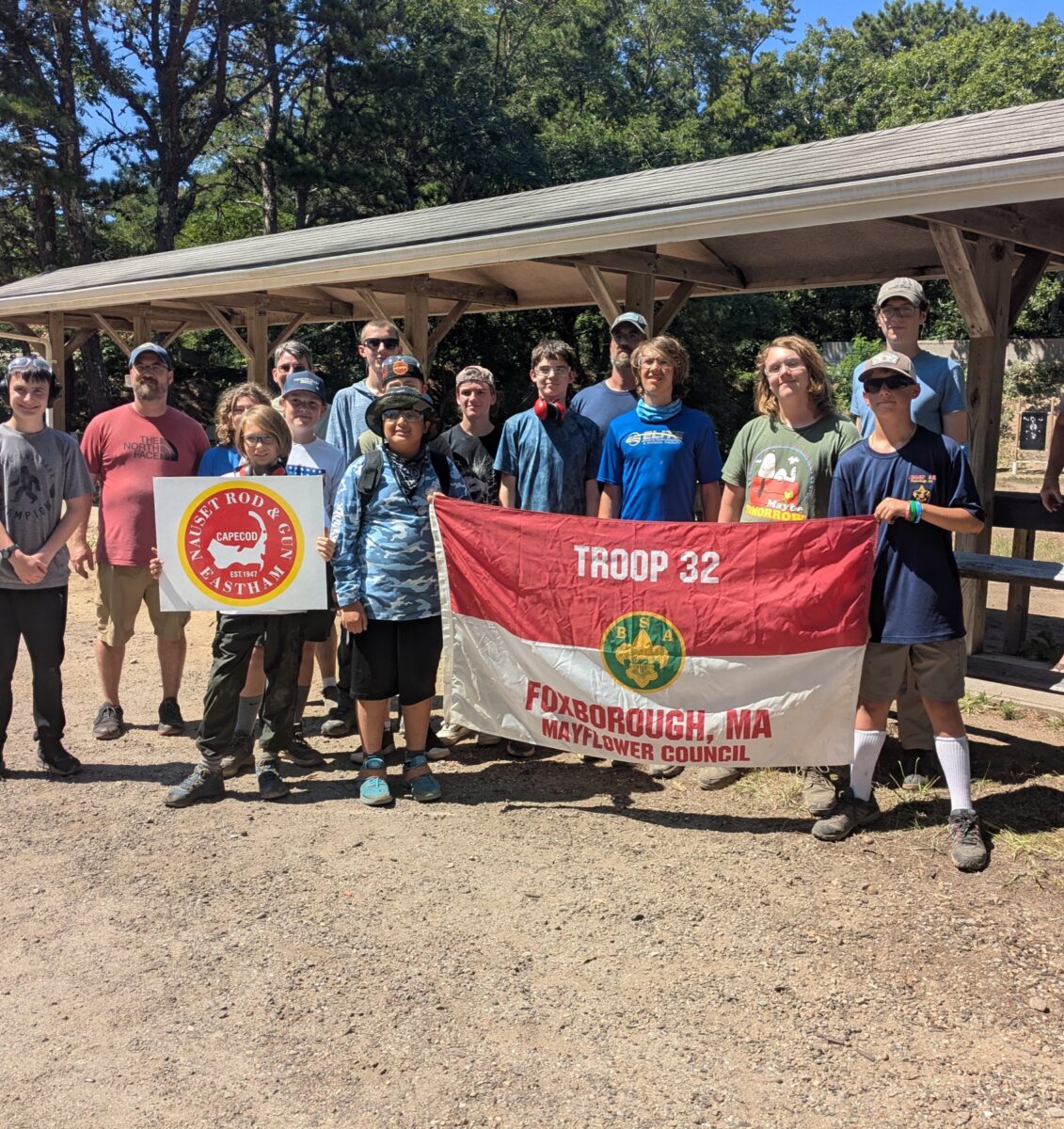 Boy Scout Troop 32 from Foxborough at the Nauset Rod & Gun Club range